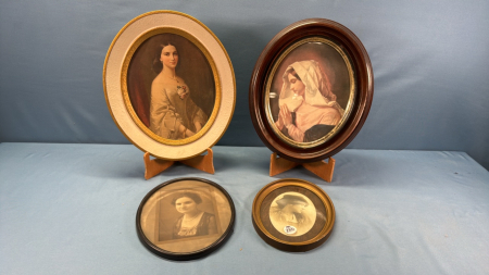 4 Oval Picture Frames Lot -See Notes