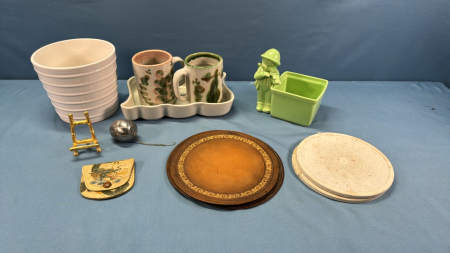 Assorted Lot of Planters, Trivets etc.