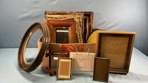 Approx. 10 Interesting Old Wooden Picture Frames