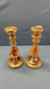 Pair of Mercury Glass 8in Candle Sticks