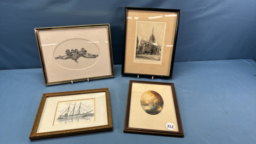 Various Artwork Including Etchings