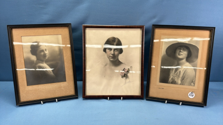 3 Framed Portraits -Approx. 10in x 13in