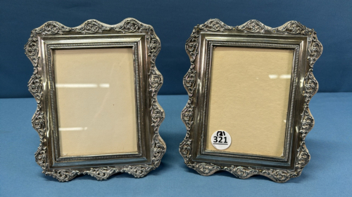 2 Sterling Picture Frames -Approx. 7in x 8in