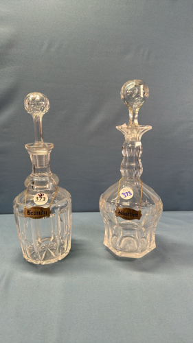 2 -19th Century Glass Liquor Bottles -See Notes