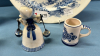 2 Wedgwood 10in Plates and 3 Delft Blue Pieces - 4