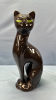 2 Glazed Cat Figures -12in High - 4