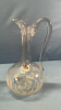 Glass Urn & Vase -Both 9in High - 2