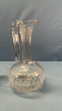 Glass Urn & Vase -Both 9in High - 3