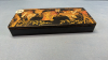 Lacquered Asian Motif Divided Desk Box -See Notes - 5