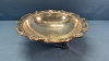 Ornate 12in Silver Plate Footed Serving Bowl