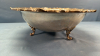 Ornate 12in Silver Plate Footed Serving Bowl - 2