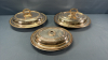 3 Silver Plate Covered Serving Bowls -See Notes