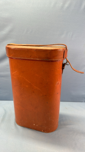 Leather 15in High Thermos Carrier -No Thermoses