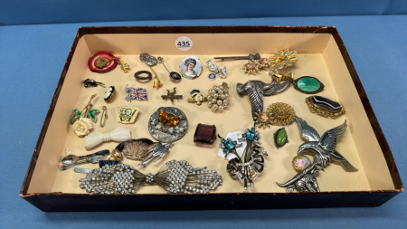 Pins and Brooches -Sterling Silver, Cameos etc.