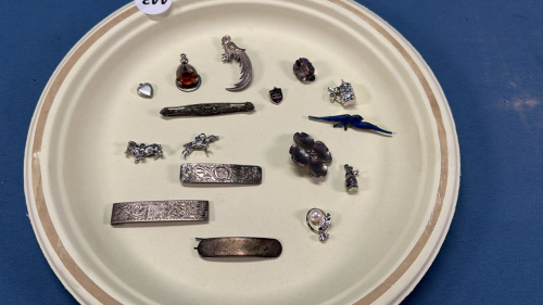 Miscellaneous Sterling Silver Pins and Pendants