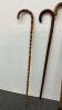 Collection of 5 Wooden Walking Sticks - 4