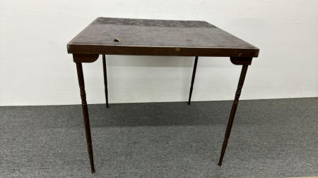 Old Metal Framed Card Table -30in x 30in