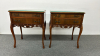 2 Ornate Krug 2 Drawer End Tables -See Notes - 2