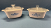 2 Corning Ware Casserole Dishes with Lids - 5