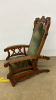 Heavily Carved Morris Chair - 2