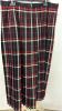 Size 16 Pure Virgin Wool Plaid Skirt 39in Long - 2