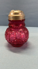 Leaf Umbrella Cranberry Glass Sugar Shaker - 3