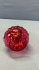 Leaf Umbrella Cranberry Glass Sugar Shaker - 5