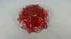 Cranberry Art Glass 8in Wide Bowl - 4