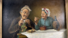 Oil Painting of Couple Eating By W.E. Woelfle - 3