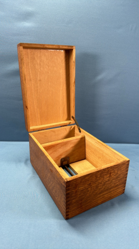 Oak Dovetailed File Box