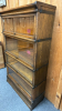 Oak Four Section Barrister Bookcase with Drawer - 8