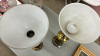 Pair of Brass Plated Table Lamps - 10