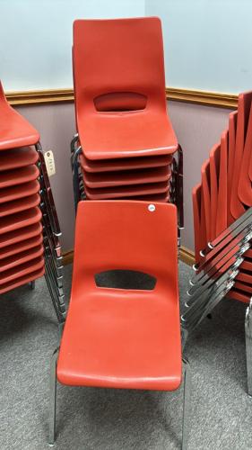 11 Plastic Stacking Chairs