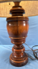 Double Bulb Wooden Based Table Lamp - 2