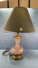 Enamelled and Frosted Glass Table Lamp