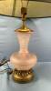 Enamelled and Frosted Glass Table Lamp - 2