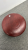 Old Maroon and Wood Foot Stool - 5