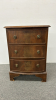 Bowed Front Three Drawer Night Stand - 2