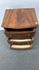 Bowed Front Three Drawer Night Stand - 4