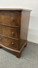 Bowed Front Three Drawer Night Stand - 7