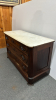 Burled Front Marble Top Chest of Drawers - 3