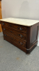 Burled Front Marble Top Chest of Drawers - 5