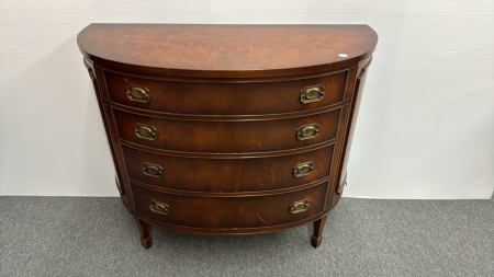 Bow Front Four Drawer Chest