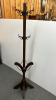 Oak Hall Tree w/ Metal Hooks & Umbrella Holders - 2