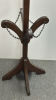 Oak Hall Tree w/ Metal Hooks & Umbrella Holders - 4