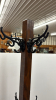 Oak Hall Tree w/ Metal Hooks & Umbrella Holders - 6