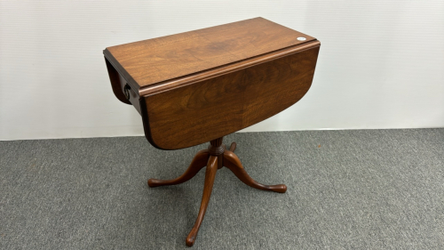 Drop Leaf Lamp Table With Drawer