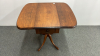 Drop Leaf Lamp Table With Drawer - 4