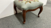 Foot Stool with Needlepoint Top - 3