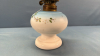 Miniature Blue and White Enamelled Coal Oil Lamp - 5